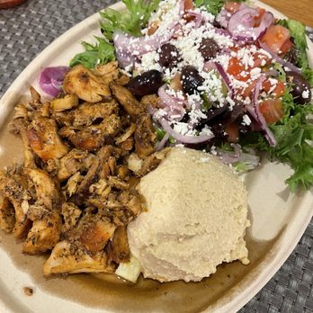 The Kebab Shop - 雞肉套餐加沙拉加鷹嘴豆泥 - Halal Near Me - Santa Clara, California