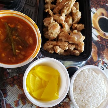 Chuihong - Deep fried sweet spicy and sour pork. This is the lunch combo. Comes with rice and fermented veg. - Korean Near Me - Surrey, British Columbia Chuihong - Deep fried sweet spicy and sour pork. This is the lunch combo. Comes with rice and fermented veg. - Korean Near Me - Surrey, British Columbia
