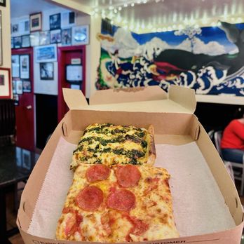 Pinocchios Pizza & Subs - Chicken pesto and pepperoni slice - Pizza Near Me - Cambridge, Massachusetts