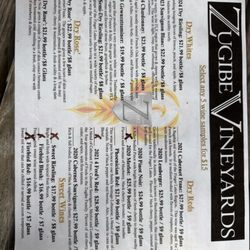Zugibe Vineyards - Wines