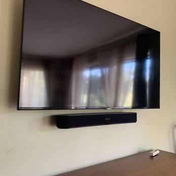Tesla Electrical Services - Outlet behind TV (look ma, no wires!). - Electricians Near Me Tesla Electrical Services - Outlet behind TV (look ma, no wires!). - Electricians Near Me