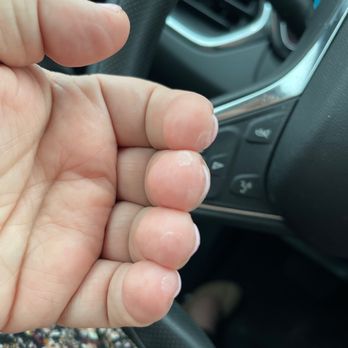 Pacfe Nails & Spa - See the mess they charged me 60 dollars for? I'm mad at myself I even paid but I was dying to get out of there. - Nail Salons Near Me - Centereach, New York