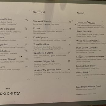 The Grocery - Menu of the day Aug 1, 2023 - Southern Near Me - Charleston, South Carolina The Grocery - Menu of the day Aug 1, 2023 - Southern Near Me - Charleston, South Carolina