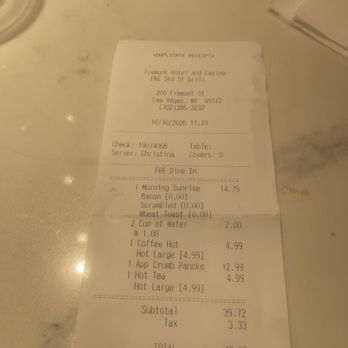 3rd Street Grill - Receipt for Breakfast - Hot Dogs Near Me - Las Vegas, Nevada 3rd Street Grill - Receipt for Breakfast - Hot Dogs Near Me - Las Vegas, Nevada