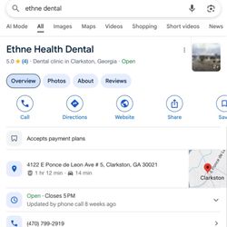 Ethnē Health - The google search showing a different contact number