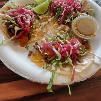Shaka Tacoz - 3 steak tacos! So awesome we had to come back one more time before heading back home to San Diego. - Mexican Near Me - Captain Cook, Hawaii Shaka Tacoz - 3 steak tacos! So awesome we had to come back one more time before heading back home to San Diego. - Mexican Near Me - Captain Cook, Hawaii