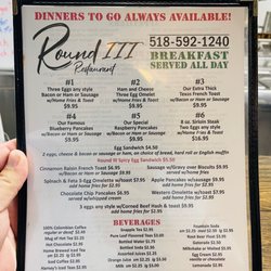 Round Tuit Cafe - Breakfast menu