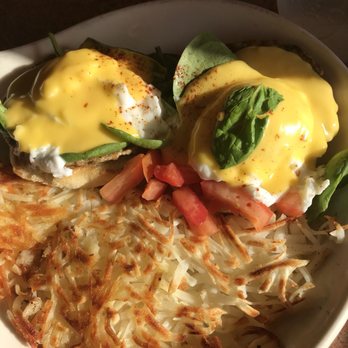 Huckleberry's - Egg Benedict with chicken sausage and spinach - Cajun/Creole Near Me - Benicia, California Huckleberry's - Egg Benedict with chicken sausage and spinach - Cajun/Creole Near Me - Benicia, California