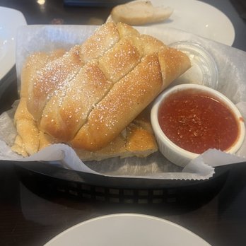 Pizza Mia - breadsticks with marinara and garlic cream cheese. The Marinara was incredible. - Pizza Near Me - Grand Blanc, Michigan Pizza Mia - breadsticks with marinara and garlic cream cheese. The Marinara was incredible. - Pizza Near Me - Grand Blanc, Michigan