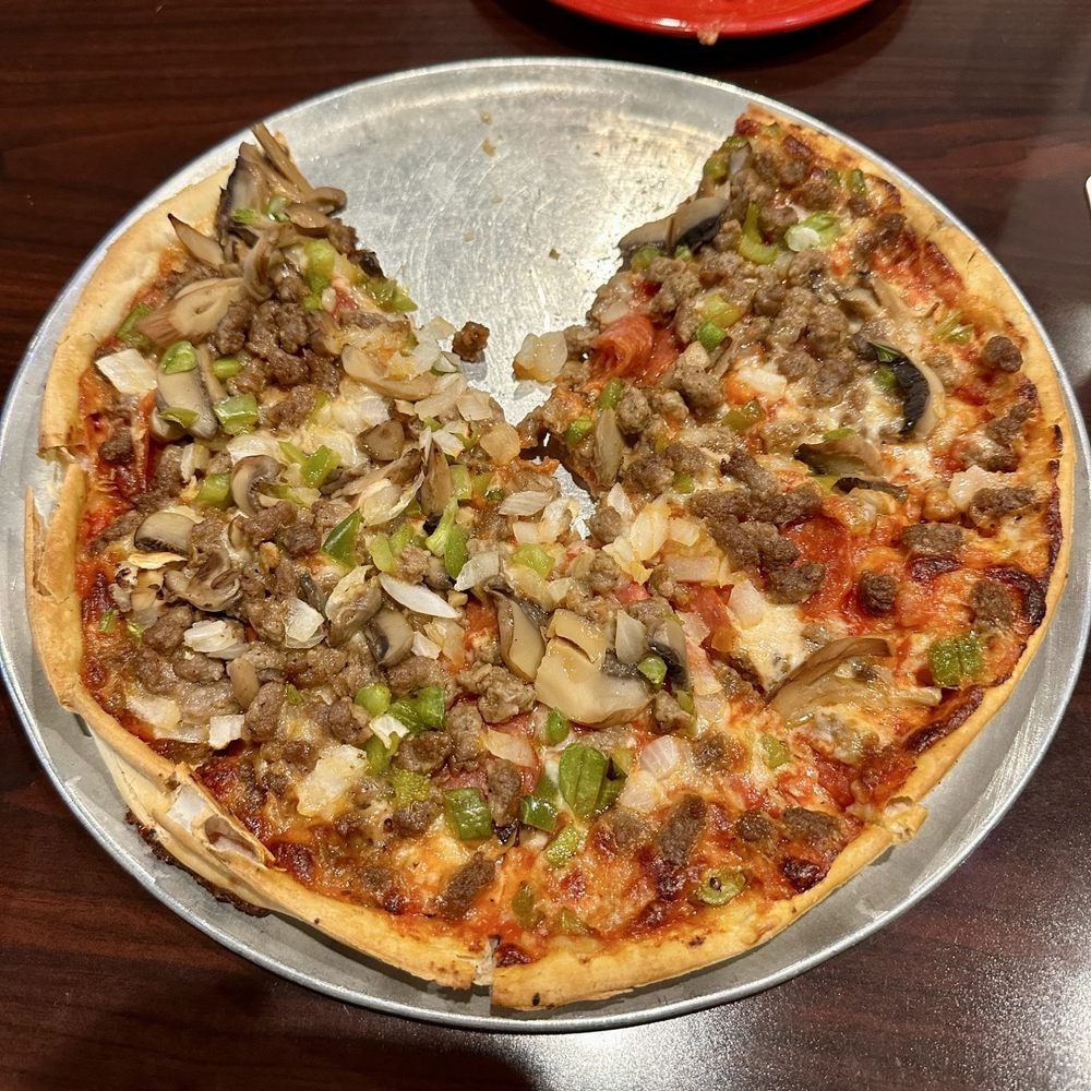 Pizza Village - Pizza Village Special Pizza (11" Medium) (no olives) - Pizza Near Me - Lafayette, Louisiana Pizza Village - Pizza Village Special Pizza (11" Medium) (no olives) - Pizza Near Me - Lafayette, Louisiana