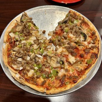 Pizza Village - Pizza Village Special Pizza (11" Medium) (no olives) - Pizza Near Me - Lafayette, Louisiana Pizza Village - Pizza Village Special Pizza (11" Medium) (no olives) - Pizza Near Me - Lafayette, Louisiana