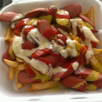 Pollo Inka Express - Salchipapa with ketchup and mustard for $3.75. Not good. - Peruvian Near Me - Hawthorne, California Pollo Inka Express - Salchipapa with ketchup and mustard for $3.75. Not good. - Peruvian Near Me - Hawthorne, California