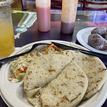 Pupusas Express - Empanadas de platano  Papusas pollo con queso   Passion  Fruit Agua Fresca - Salvadoran Near Me - El Cajon, California