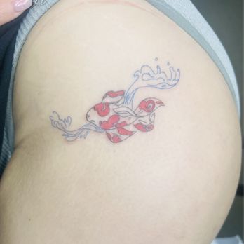 Belle Brows By Sandra - A Koi fish drawing done by my daughter and tattoed by Sandra. - Permanent Makeup Near Me - Las Vegas, Nevada