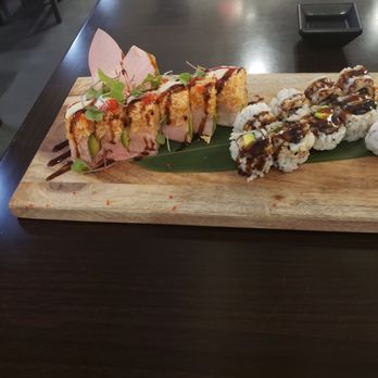Takara Sushi Grill & Bar - Lobster Roll and Eel Avocado roll (left to right) - Sushi Bars Near Me - Lutz, Florida Takara Sushi Grill & Bar - Lobster Roll and Eel Avocado roll (left to right) - Sushi Bars Near Me - Lutz, Florida