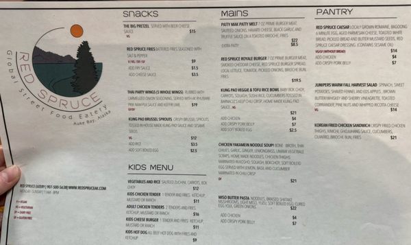 Menu photo 2 Red Spruce Ak Juneau, AK Menu photo 2 Red Spruce Ak Juneau, AK