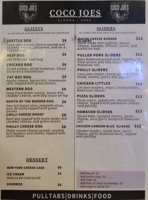 Menu photo 2 Coco Joe's Algona, WA