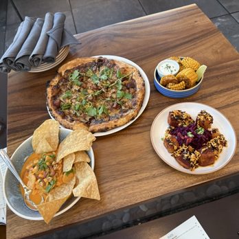 Roof 106 - Spicy Pork Belly Hoisin Pizza, Crispy Pork Belly Bites, Fried Sweet Corn, Shrimp Ceviche - Tapas/Small Plates Near Me - Healdsburg, California Roof 106 - Spicy Pork Belly Hoisin Pizza, Crispy Pork Belly Bites, Fried Sweet Corn, Shrimp Ceviche - Tapas/Small Plates Near Me - Healdsburg, California