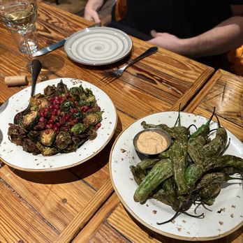 Versante Hearth + Bar - Crispy Brussels Sprouts and Blistered Shishito Peppers - Pizza Near Me - Park City, Utah