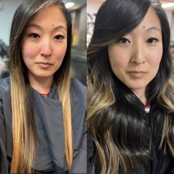 The Second Floor Salon - Before and after. My bangs really needed a trim and I needed some layers. - Hair Stylists Near Me - New York, New York