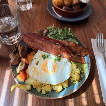 Wooden Spoon - Morning Bowl + extra egg + extra bacon - Breakfast & Brunch Near Me - San Francisco, California Wooden Spoon - Morning Bowl + extra egg + extra bacon - Breakfast & Brunch Near Me - San Francisco, California