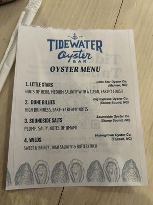 Menu photo 5 Tidewater Oyster Bar Wilmington, NC Menu photo 5 Tidewater Oyster Bar Wilmington, NC