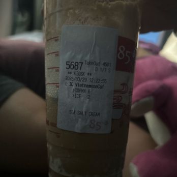 85°C Bakery Cafe - Palm Desert - Vietnamese coffee with sea salt cream - Coffee & Tea Near Me - Palm Desert, California 85°C Bakery Cafe - Palm Desert - Vietnamese coffee with sea salt cream - Coffee & Tea Near Me - Palm Desert, California
