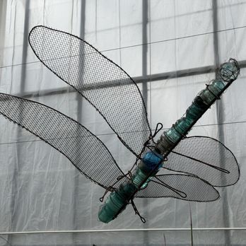 Green Spring Gardens - Metal and glass dragonfly - Botanical Gardens Near Me - Alexandria, Virginia