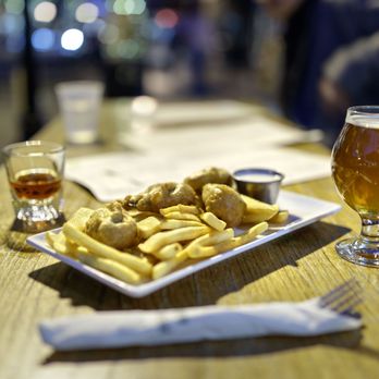 Fibbar MaGees - Battered Sausage n' Chips (Happy Hour) $6.50 "battered bangers served with fries" - Irish Pub Near Me - Sunnyvale, California