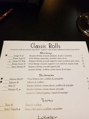 Menu photo 1 Ronin Sushi and Bar Daytona Beach, FL