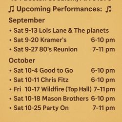 AOH - Live bands on Saturday's