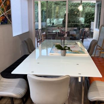 Home Masters Intl - Our new dining room where our kitchen used to be, with a sliding glass door that leads out to our back patio. - General Contractors Near Me - Rancho Cucamonga, California