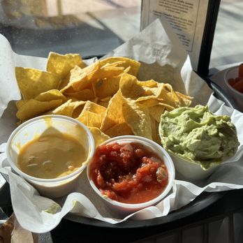 1129 Spirits & Eatery - Supposed to be the Guacamole with Poblano Queso topped with green chili and fresh veggies. - American Near Me - Pueblo, Colorado