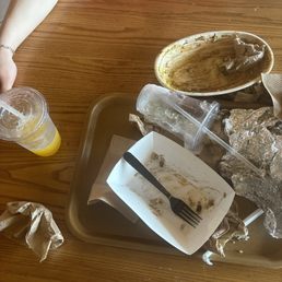 aftermath of burrito and Burrito Bowl