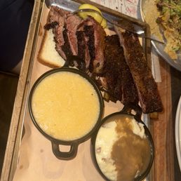 Trash Ribs Cheddar Cheese Grits Texas Beef BrisketBrisket Mashed Potatoes & Gravy Trash Ribs Cheddar Cheese Grits Texas Beef BrisketBrisket Mashed Potatoes & Gravy