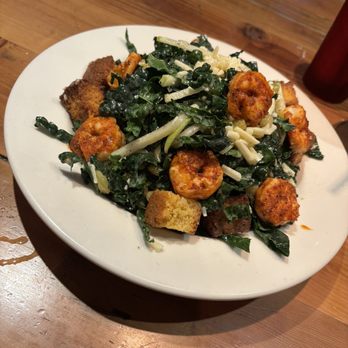 The Eagle Short North - Kale Salad with blackened shrimp - American Near Me - Columbus, Ohio
