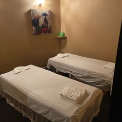 Hello Massage - This is the couples massage room. The massages are relaxing and they pay attention to your needs!