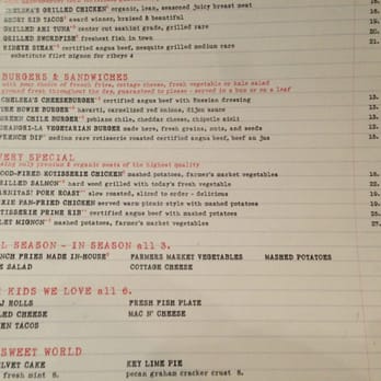 Chelsea's Kitchen - Rest of menu - American Near Me - Phoenix, Arizona