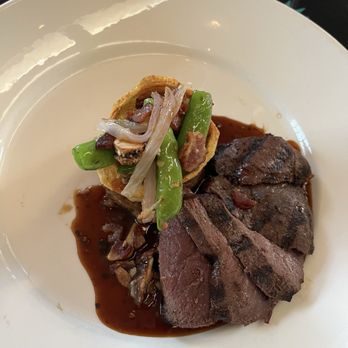 Coyote Cafe - Tellicherry Peppered Elk Tenderloin - New American Near Me - Santa Fe, New Mexico