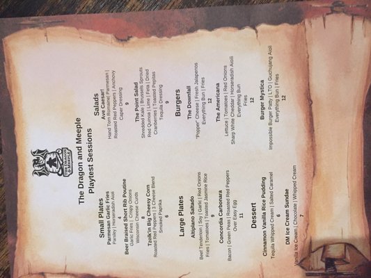 Photo of The Dragon and Meeple - Los Angeles, CA, US. Menu