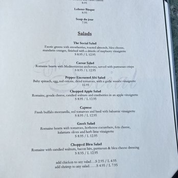 The Social - Menú - Salad Near Me - Valencia, California The Social - Menú - Salad Near Me - Valencia, California