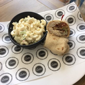 Papo's Cafe - Chipotle turkey wrap with pasta salad - Cafes Near Me - Springfield, Illinois