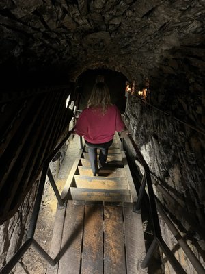 Photo of Bube's Brewery - Mount Joy, PA, US. Steps down to the catacombs