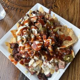 BBQ Nachos with Brisket BBQ Nachos with Brisket