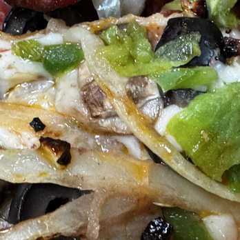 Bronco Billy's Pizza Niles - Up close, chuck wagon slice. - Pizza Near Me - Fremont, California
