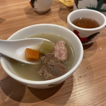 New Great Wall BBQ - Complimentary soup - Barbeque Near Me - Chicago, Illinois