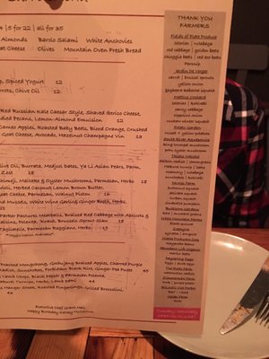 Menu photo 1 Sunflower Cb Crested Butte, CO