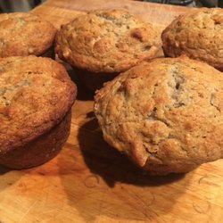 Banana nut muffins hot, fresh and delicious.