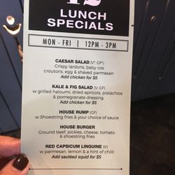 The Carrington - The $12 lunch specials.
