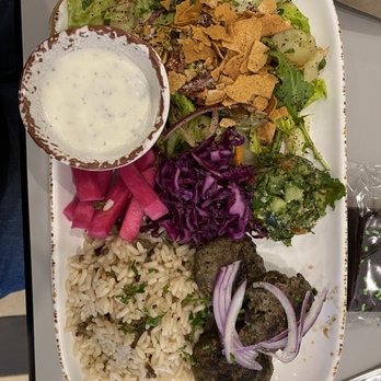 Craft Pita - Beef kabob with Platter (Half Rice & Half Salad) - Mediterranean Near Me - Houston, Texas Craft Pita - Beef kabob with Platter (Half Rice & Half Salad) - Mediterranean Near Me - Houston, Texas
